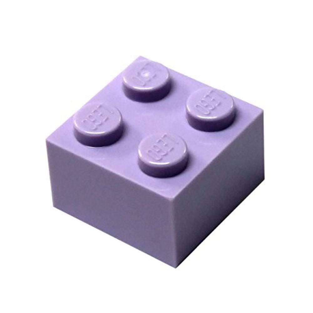 Peças e peças LEGO: lavanda (roxo médio) 2x2 tijolo x50