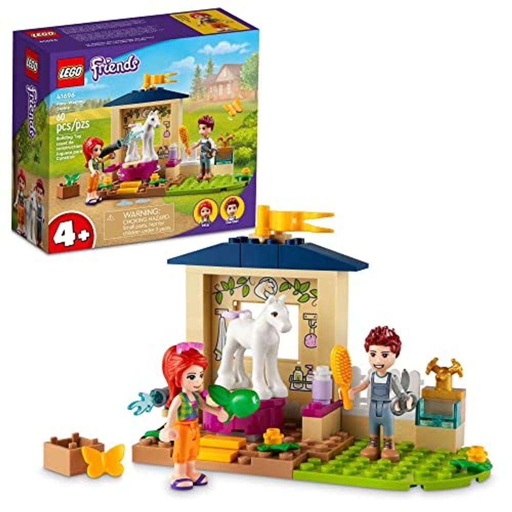 LEGO Friends Pony-Washing Stable 41696 Building Toy Set for Girls, Boys and Kids Ages 4+ (60 Peças)