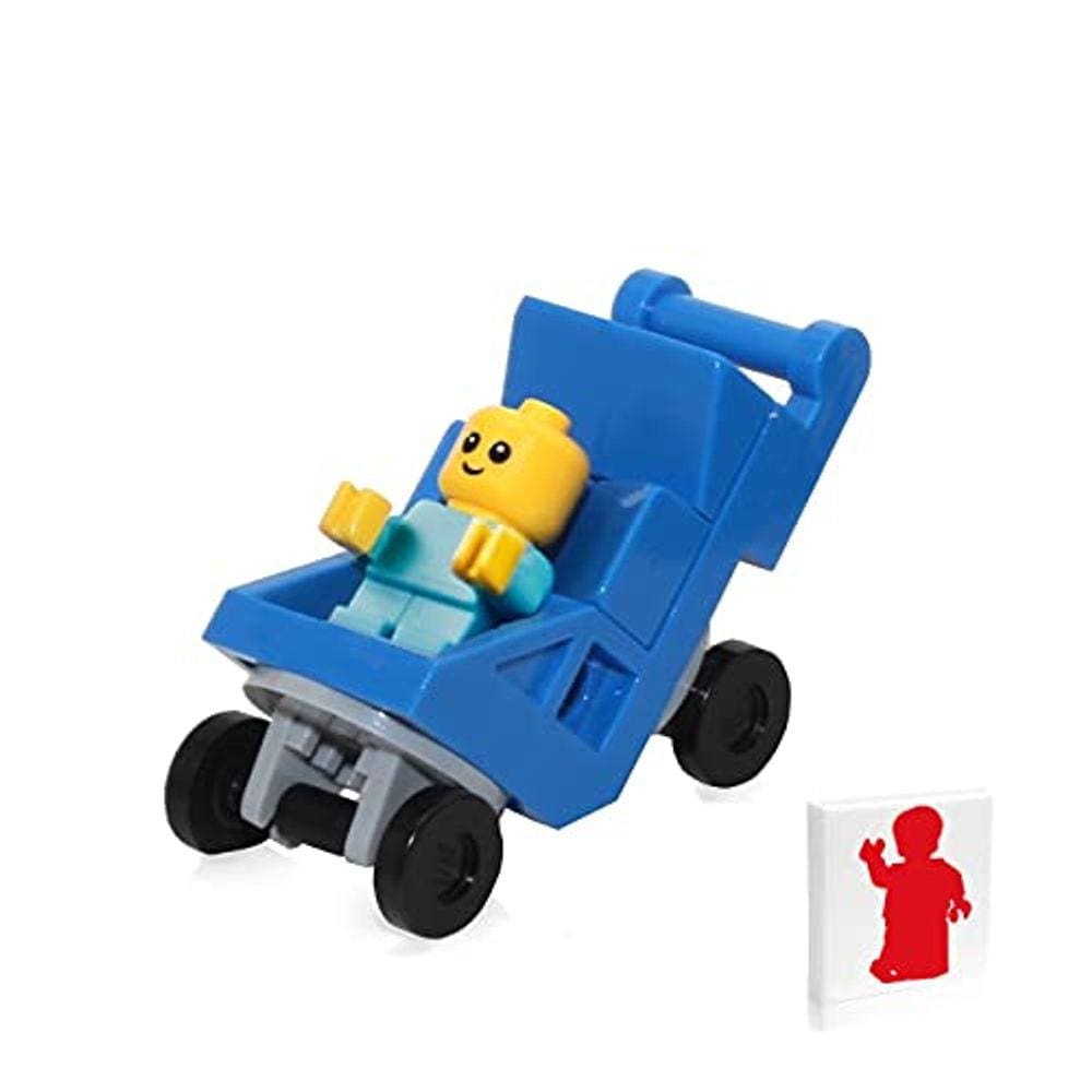 Minifigura LEGO Town City - Carrinho de bebê em azul (60204)