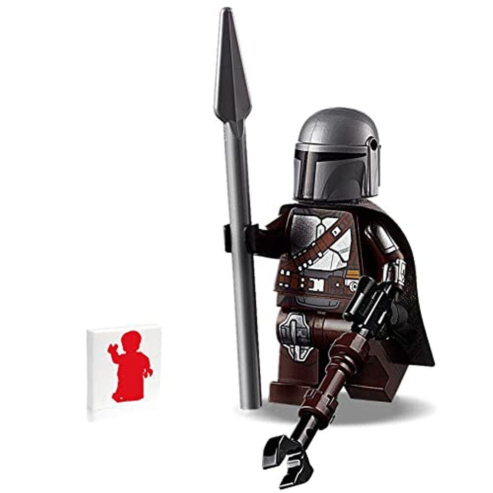 Minifigura LEGO Star Wars The Mandalorian (Din Djarin/Mando) - com armadura Beskar prateada e capa
