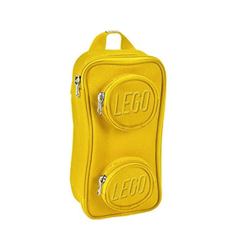 Caixa com 3 compartimentos bloqueáveis, design em tijolos LEGO