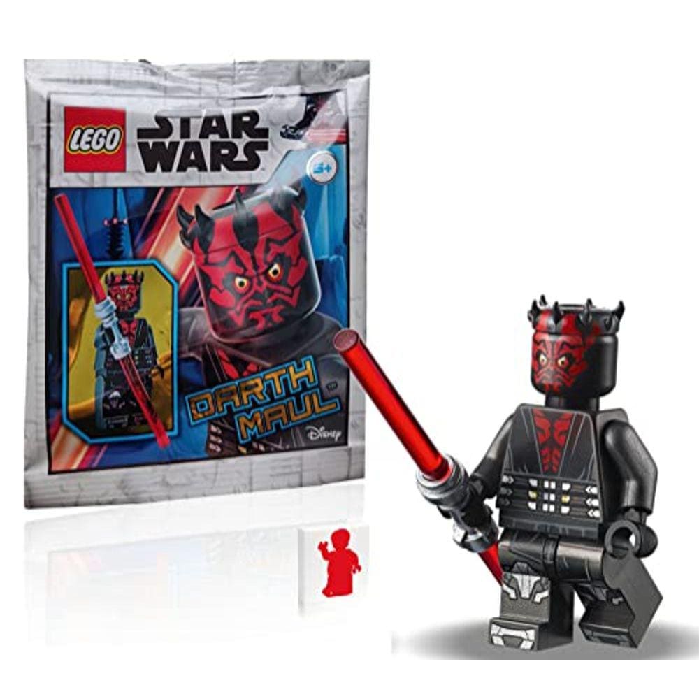 LEGO Star Wars The Clone Wars Minifigure - Darth Maul (Pernas Impressas com Armadura de Prata) com Sabre de Luz Duplo