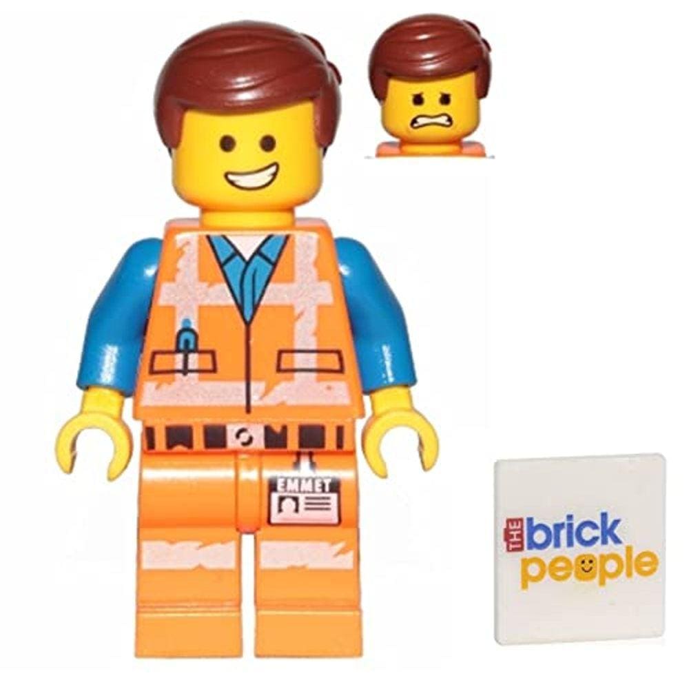 LEGO The Movie 2: Emmet Minifig com sorriso e olhar assustado