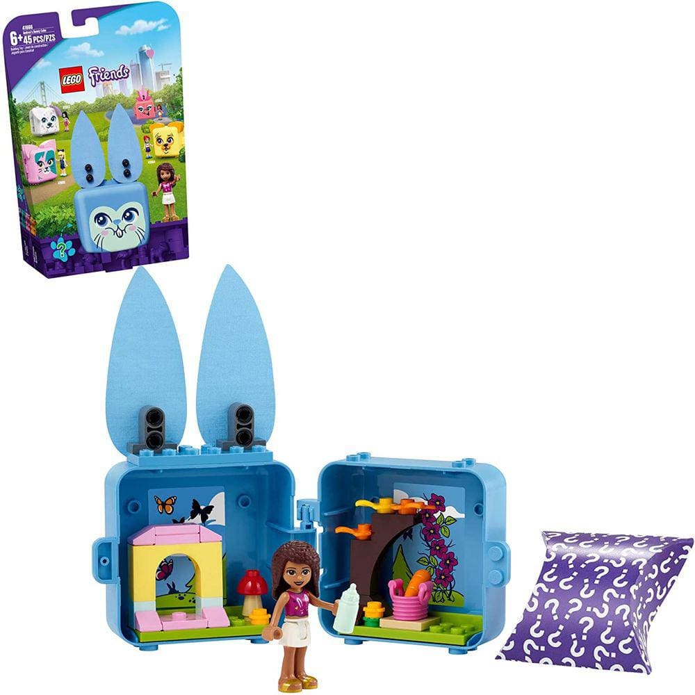 LEGO Amigos Andrea`s Bunny Cube 41666 Kit de construção; Brinquedo de Coelho para Crianças com um Brinquedo Andrea Mini-Doll; Bunny Toy faz um present