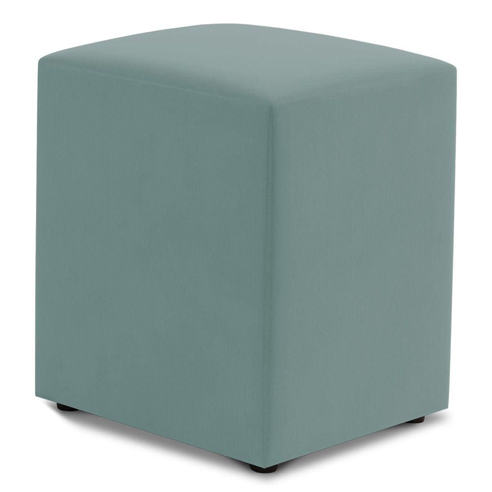 Puff Decorativo Sala de Estar Quadrado 36x47cm Veludo Acqua - Desk Design