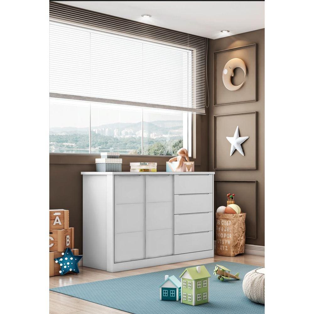 Cômoda Branco Pérola - Phoenix Baby