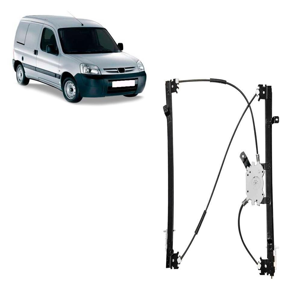 Máquina Vidro Berlingo 1998 Á 2006 Partner Esq Com Motor