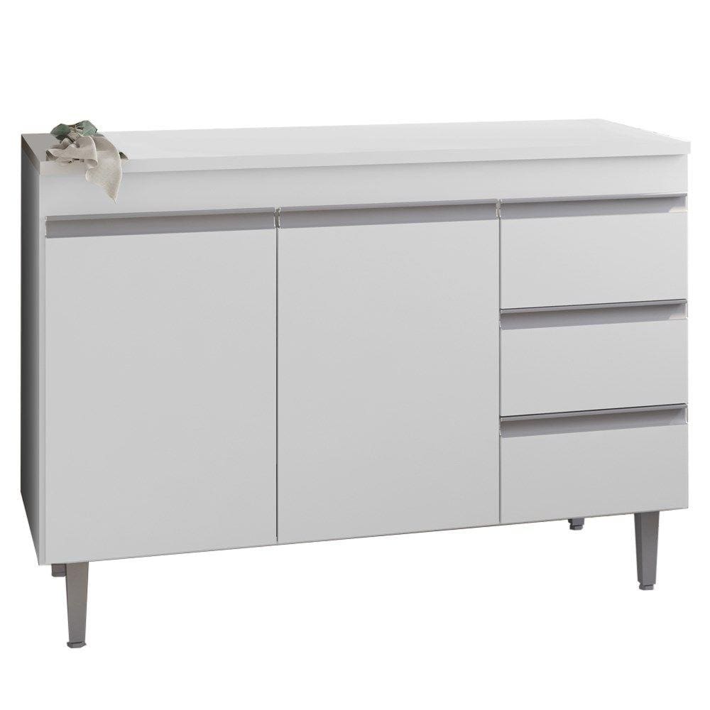 Balcao Para Pia 97 cm 2 Portas Andreia Branco REAJL