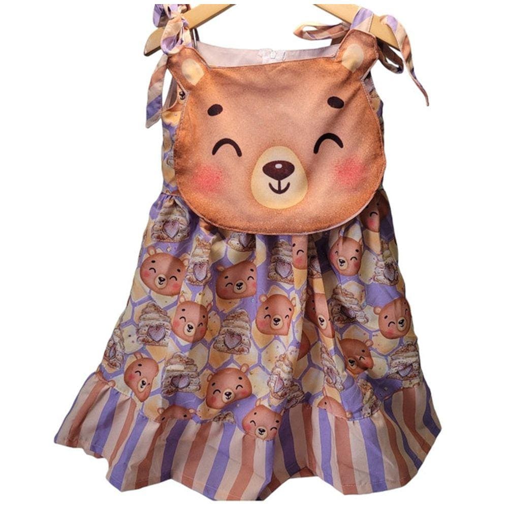 Vestido Luxo Urso 3D