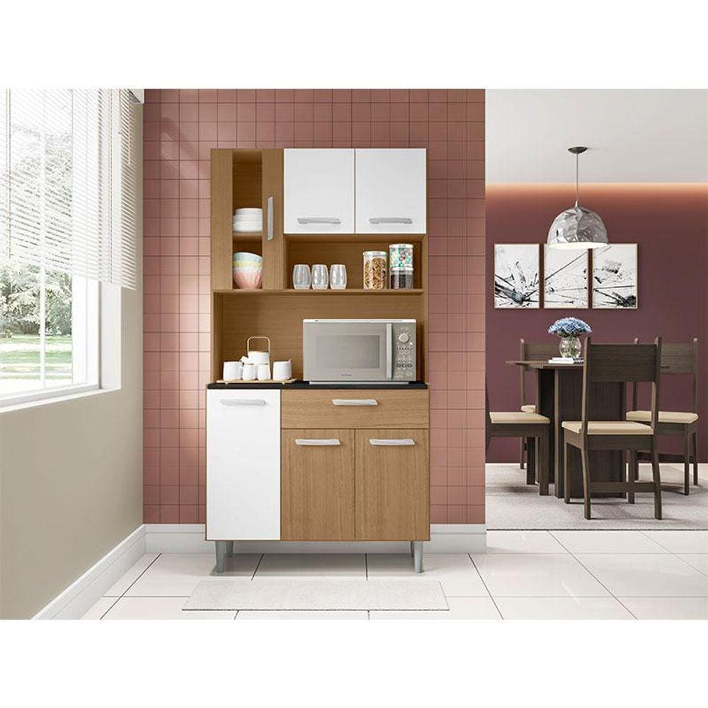 Kit para Cozinha Ambiente Carol Carvalho Branco - Poliman