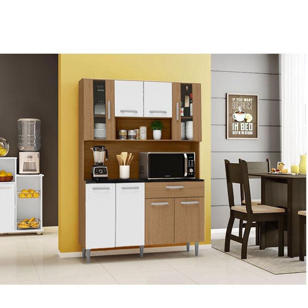 Kit de Cozinha Ambiente Gabi Carvalho Branco - Poliman