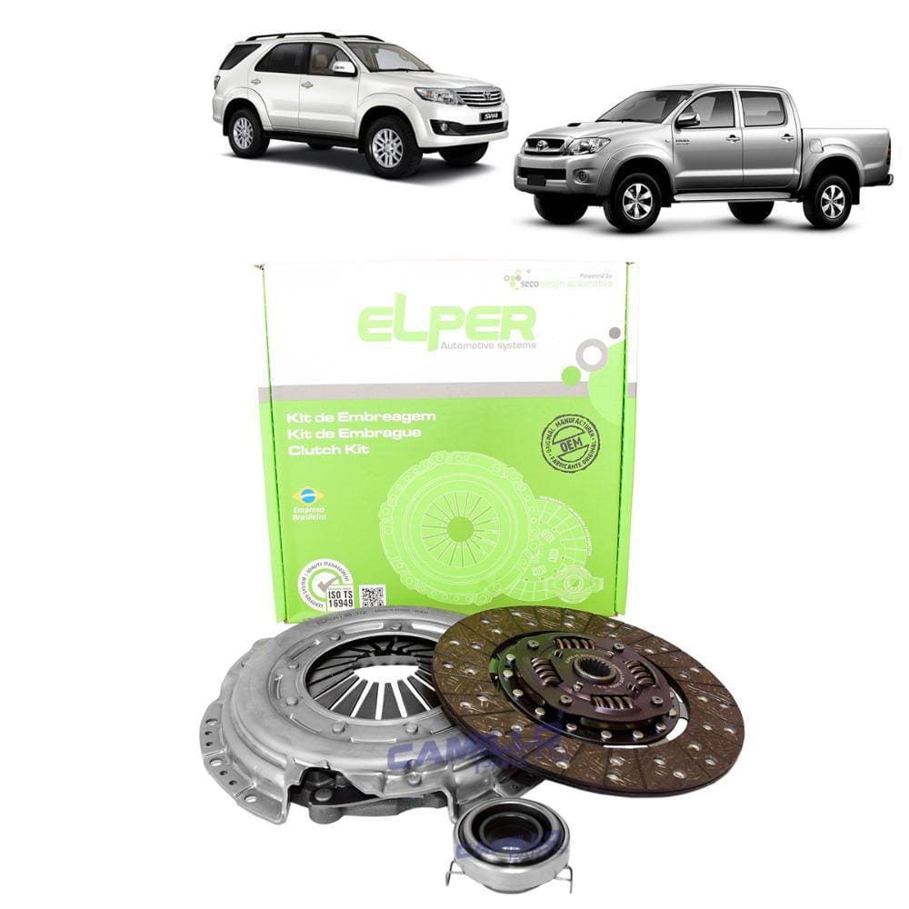 KIT EMBREAGEM 260mm 21EST TOYOTA HILUX 2.5-3.0 SR/SRV/SW4 DIESEL 2005 A 2015