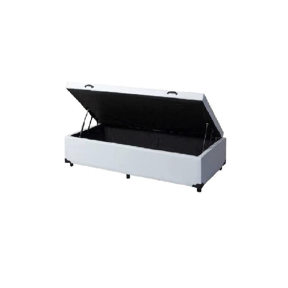 Cama Box Baú Solteirão King Linhão Branco (42x96x203)