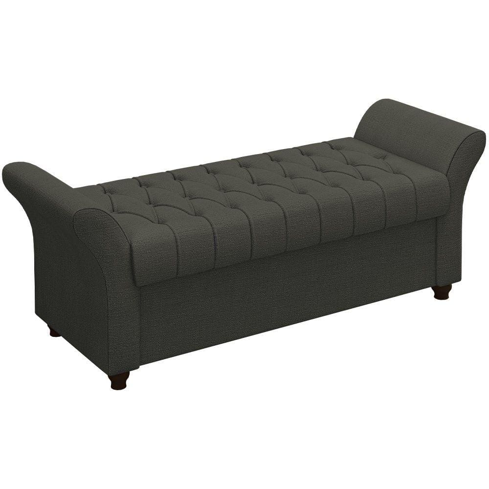 Recamier Calçadeira Bau 140 cm Pes MDF Ogeo Linho SL 74 Peer