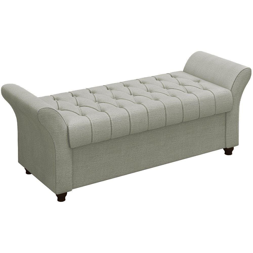 Recamier Calçadeira Bau 160 cm Pes MDF Ogeo Linho SL 76 Peer