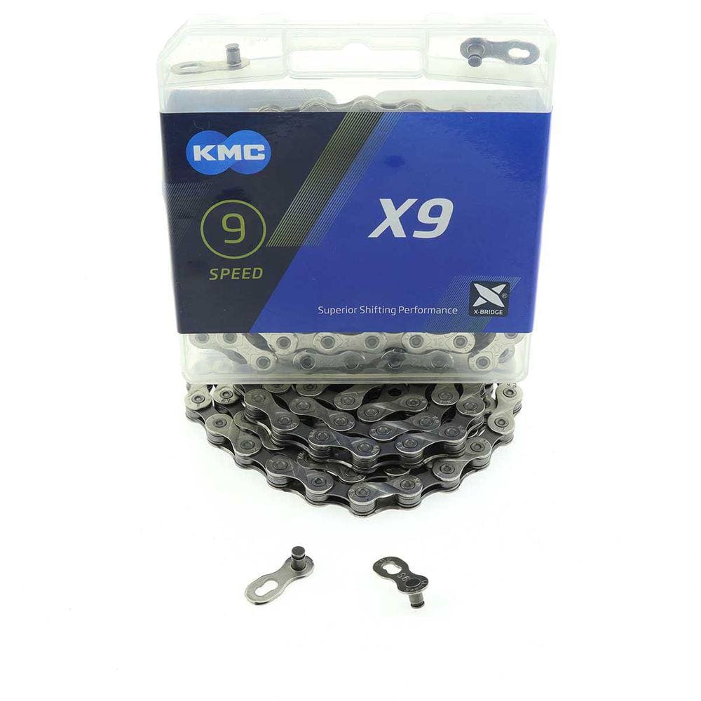 Corrente Bike Kmc X9 9 Velocidades 116 Elos Prata