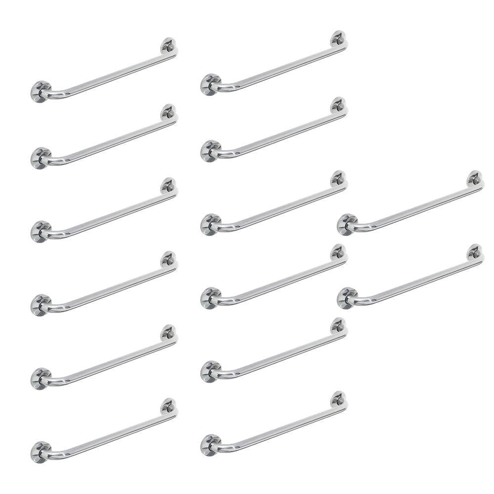 Alça de Apoio Barra Inox Kit 14 Unidades 70cm Segurança Deficiente Idoso Parede Corrimao Acessibilidade Suporte