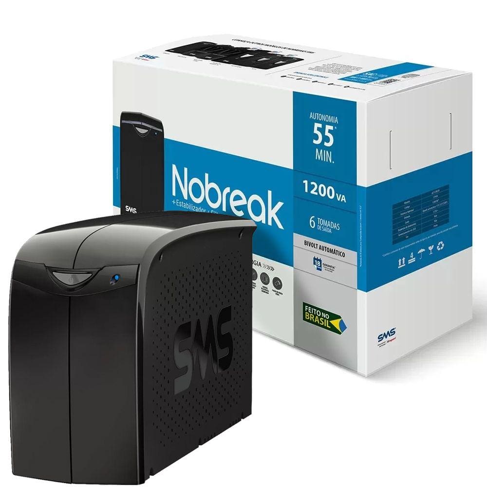 Nobreak SMS Linnus 1200va UPS PDV Bivolt Com 6 Tomadas- 27456