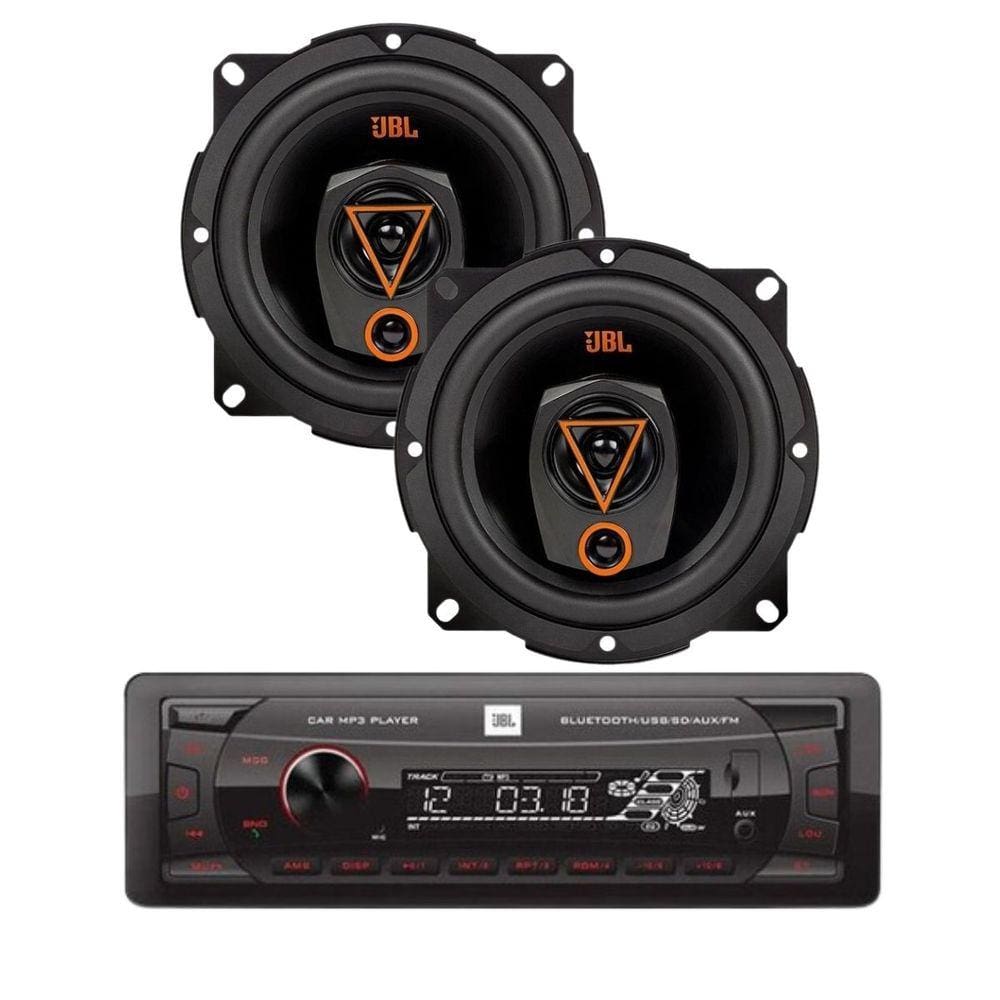 Rádio JBL Celebrity 100 Bluetooth/USB/SD/FM/Auxiliar + 2 Alto Falantes JBL 5TRMS80 - 160 Watts Rms