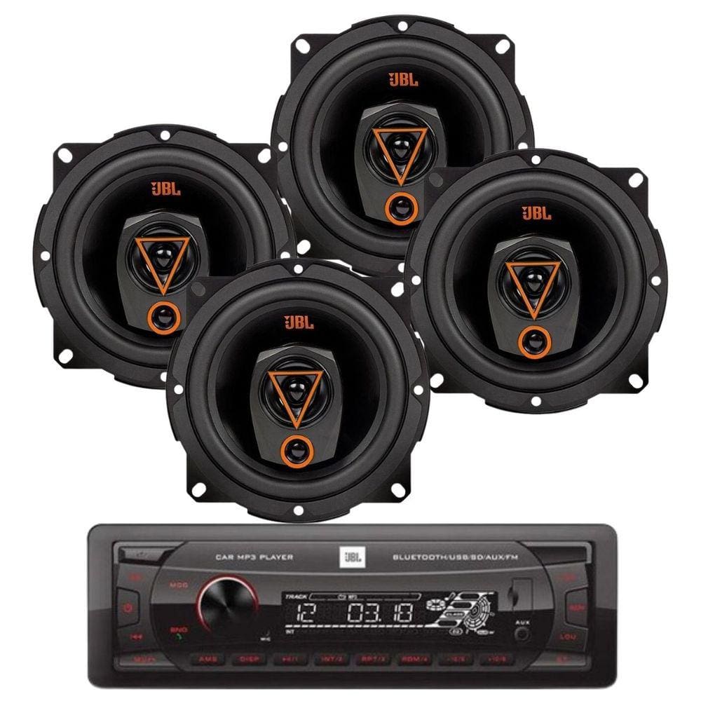 Rádio JBL Celebrity 100 Bluetooth/USB/SD/FM/Auxiliar + 4 Alto Falantes JBL 5TRMS80 - 160 Watts Rms