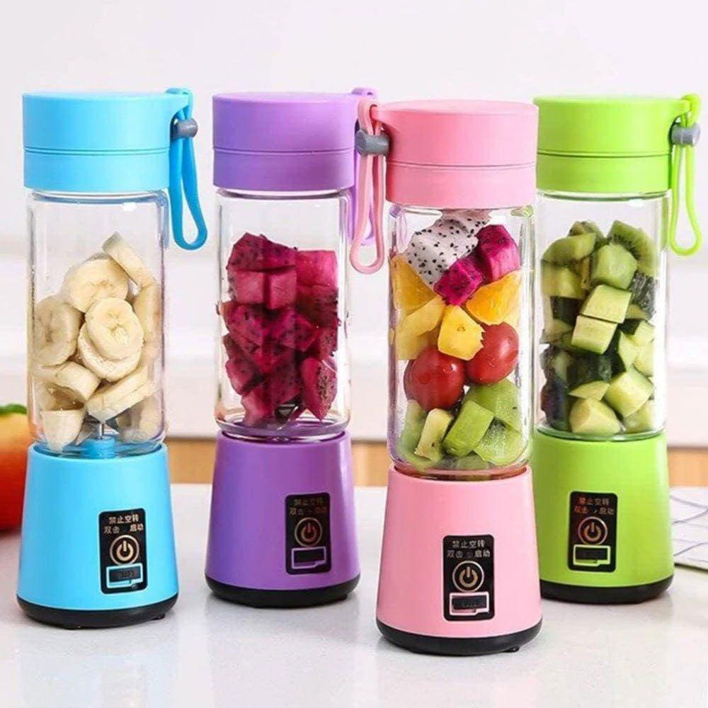 Mini Liquidificador Mixer Juice Garrafa Portátil USB Recarregável – 6 Lâminas