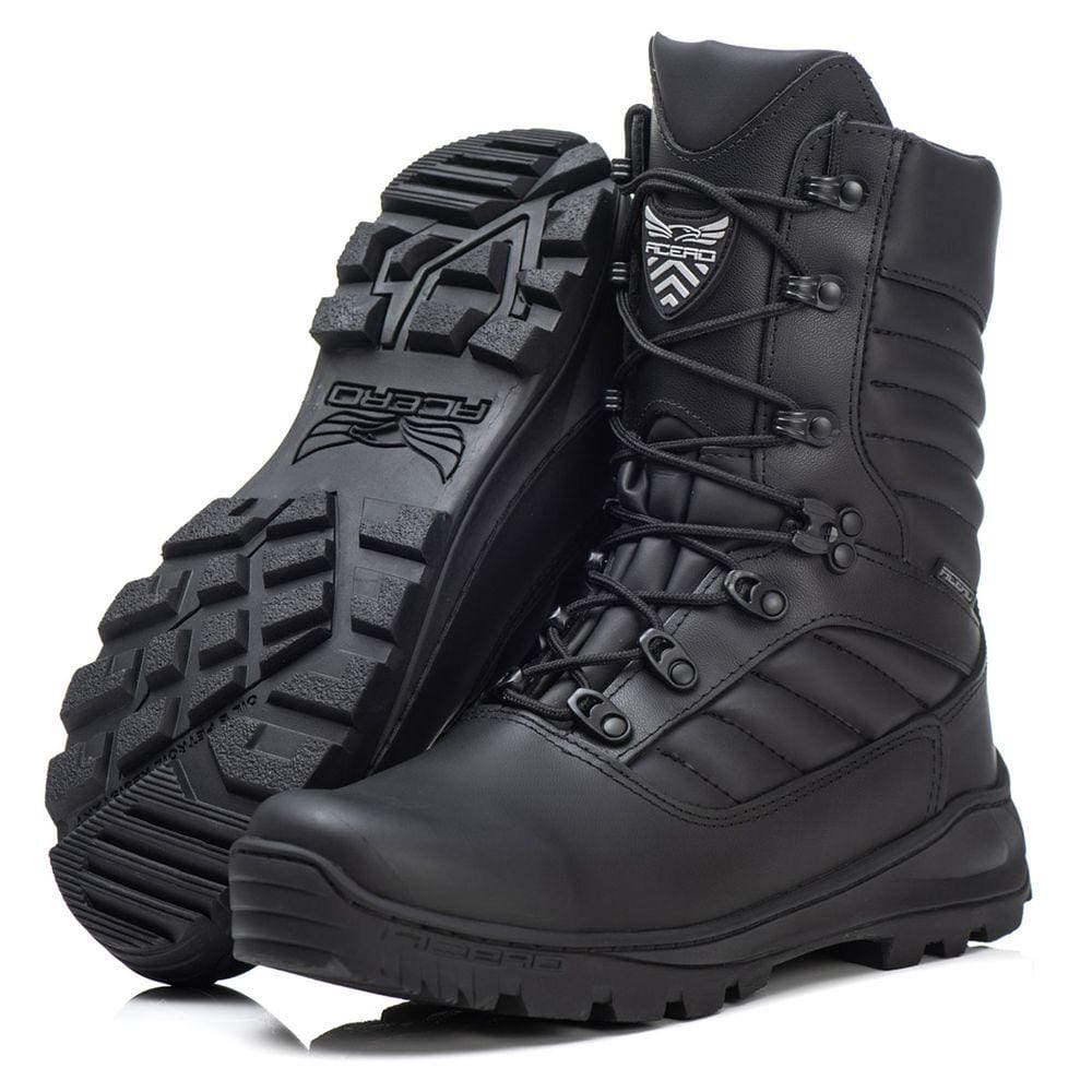 Bota Coturno Militar Acero Delta Couro Cano Alto