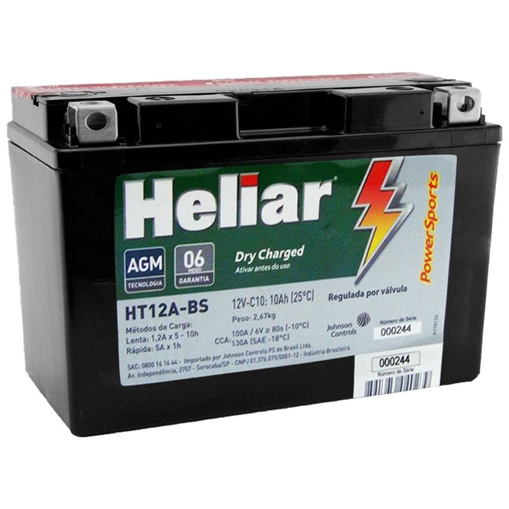 Bateria Dafra Next 250 Heliar Ht12abs Selada 10ah 12v