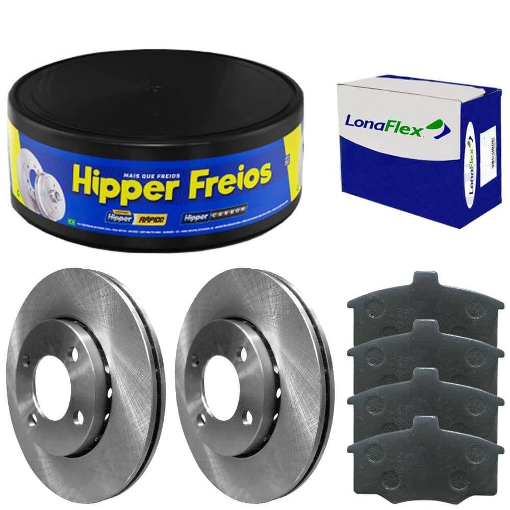 Kit Pastilha Disco Freio Kadett 1.8 89 A 96 Dianteiro