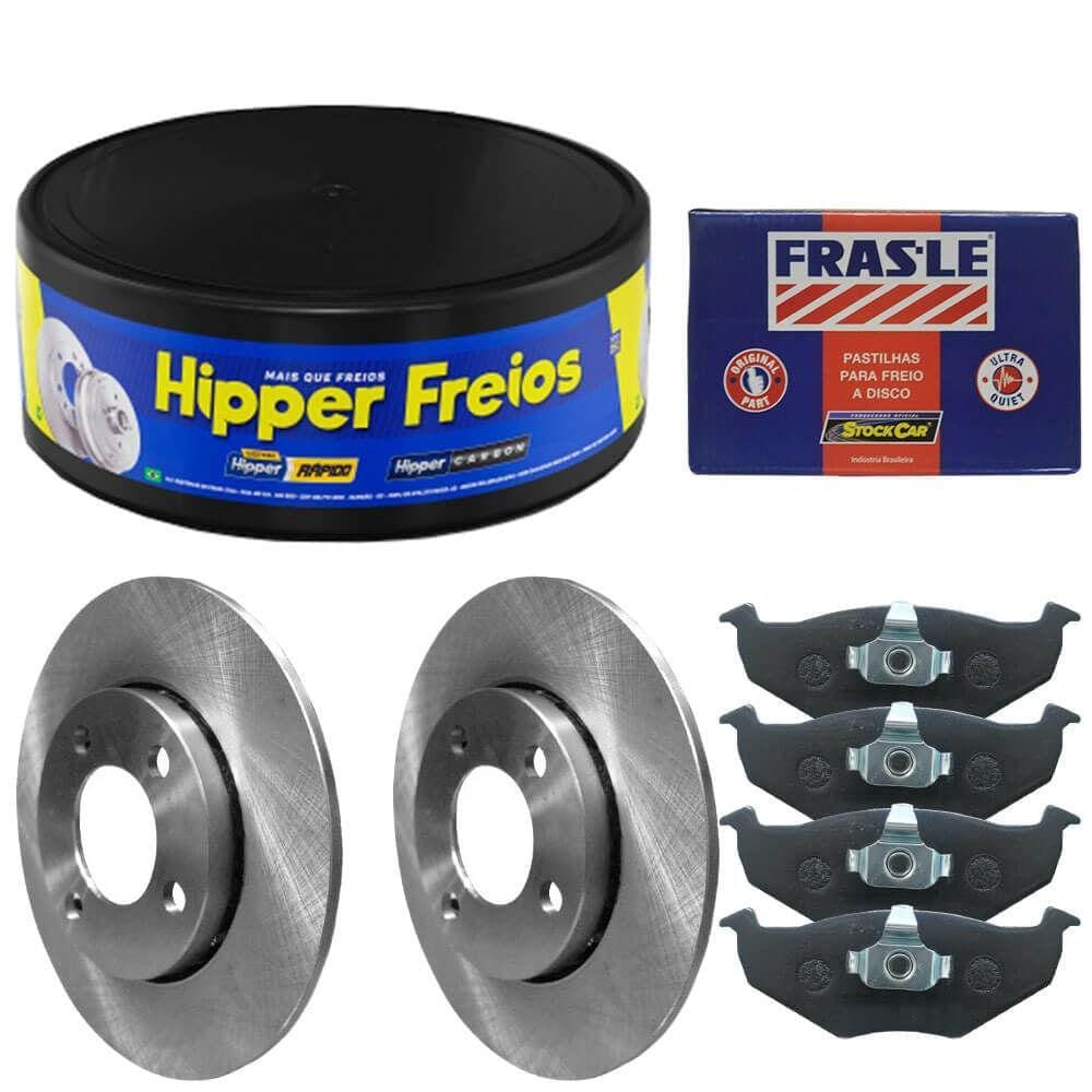 Kit Pastilha Disco Freio Voyage 1.0 2009 A 2012 Diant Vent