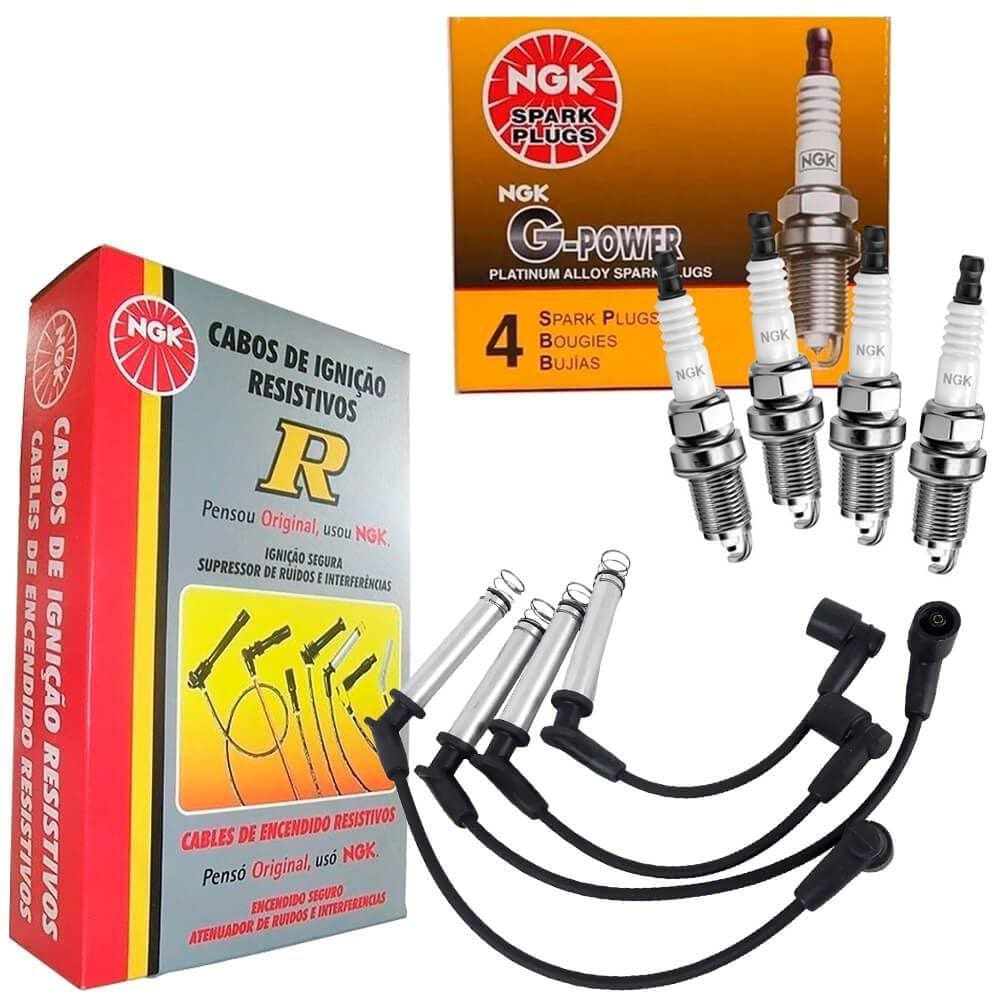 Kit Vela E Cabo Vela De Ignição Doblo 1.8 2004 A 2011 Ngk
