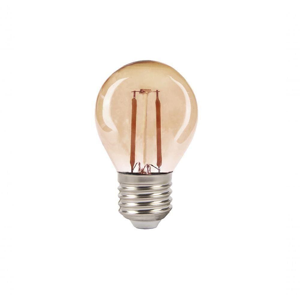 Lâmpada Led Filamento G45 2w E27 âmbar Bivolt Blumenau