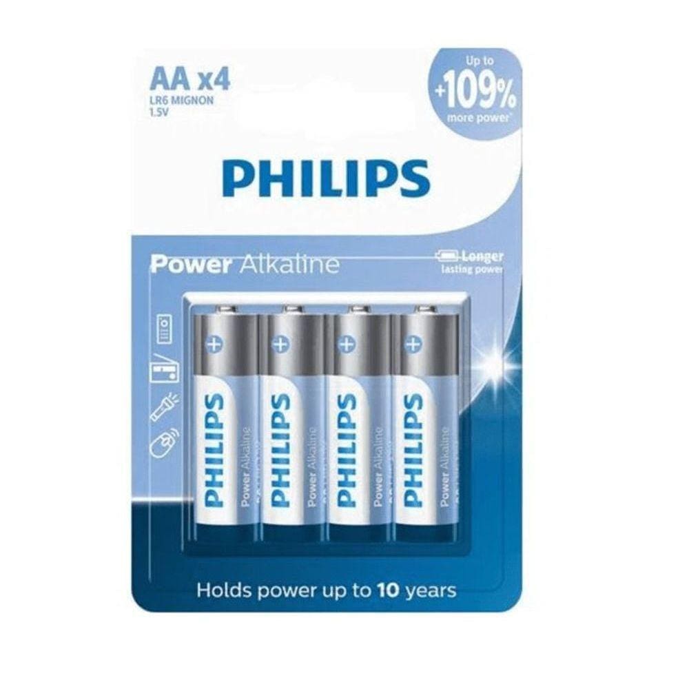 Pilha Alcalina Aa Cartela C/4 Unidades Philips