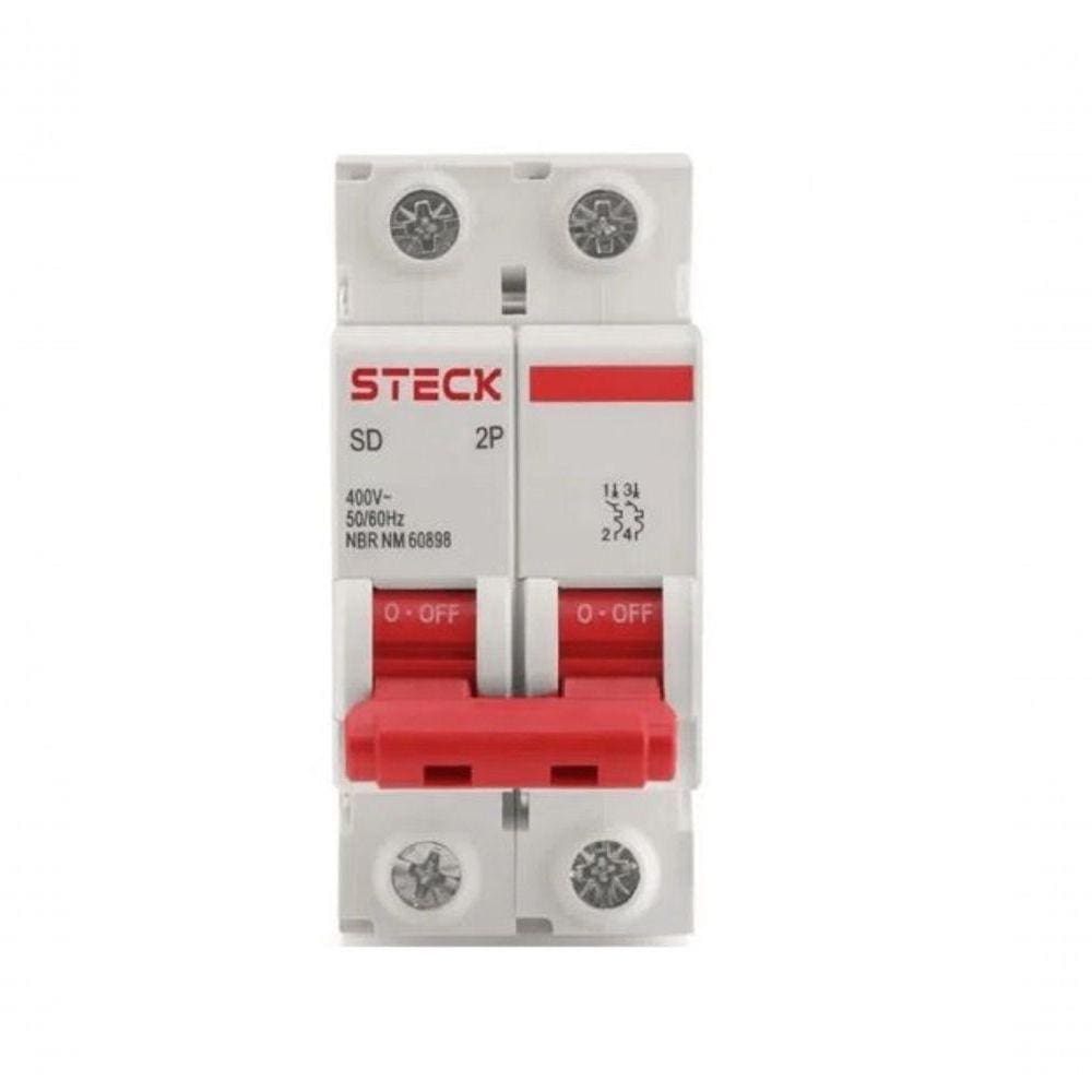 Disjuntor Din 2p 10a 3ka 230v Ca Curva C Steck