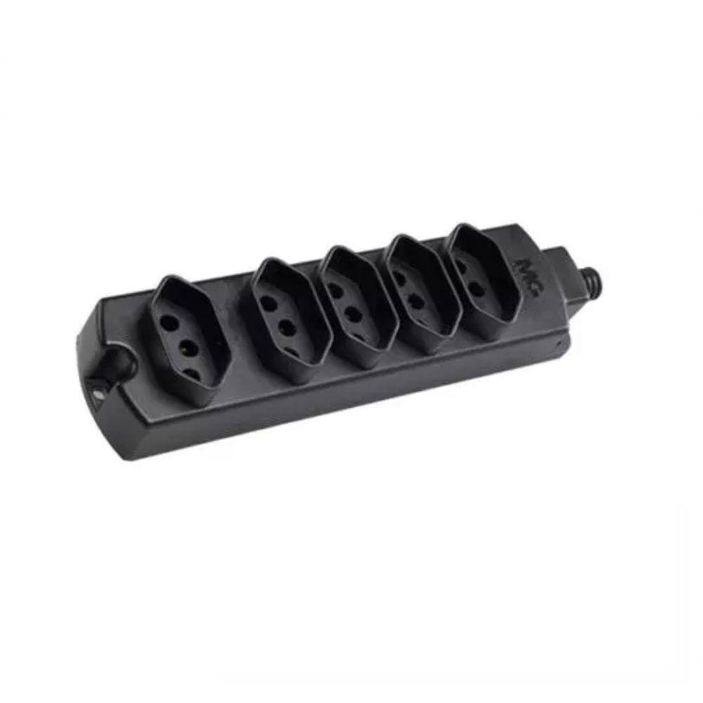 Régua Tomada 5 Postos 2p+t 20a Preto Margirius