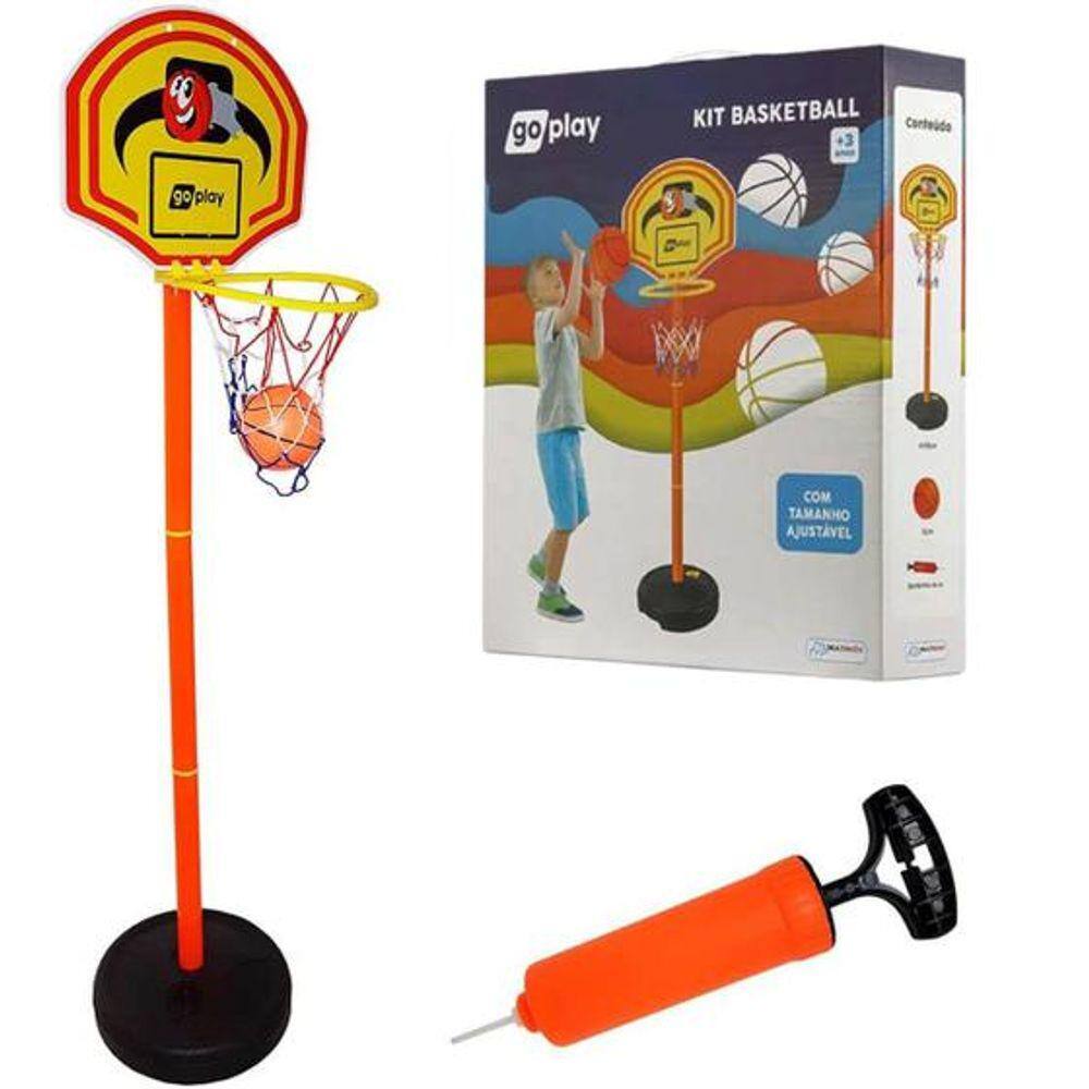 Go Play Kit Basketball Com Pedestal Ajustável Multikids - BR951