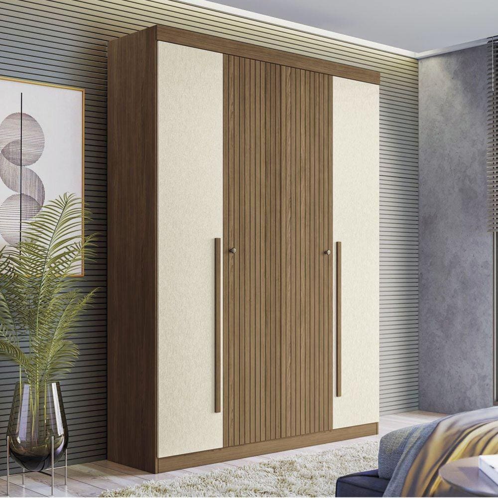 Guarda Roupa Buriti 4 Portas Jatobá/Areia