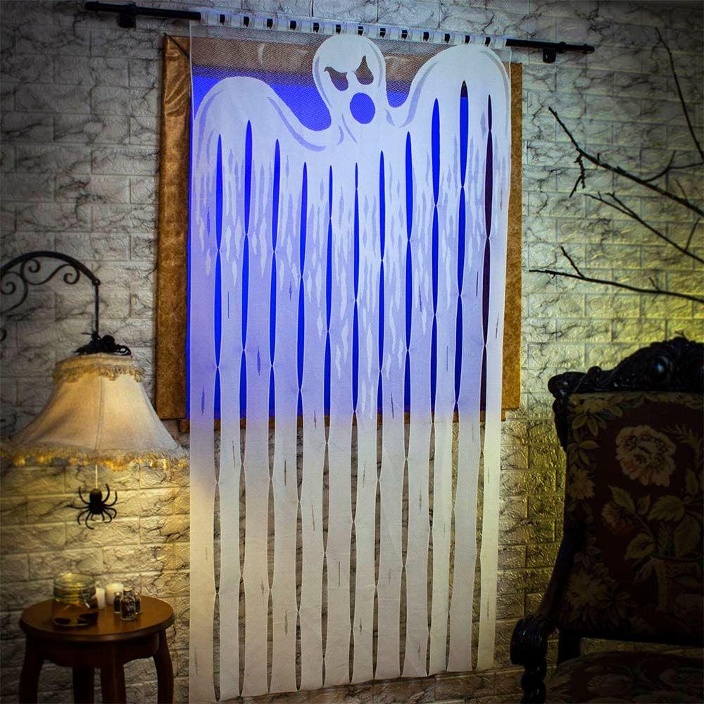 Painel Halloween Fantasma Branco 97x193cm