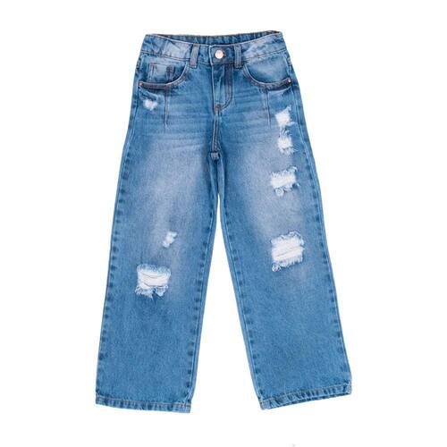 Wide Leg Jeans CalÇa Boca De Sino Para CrianÇa Calça Jeans