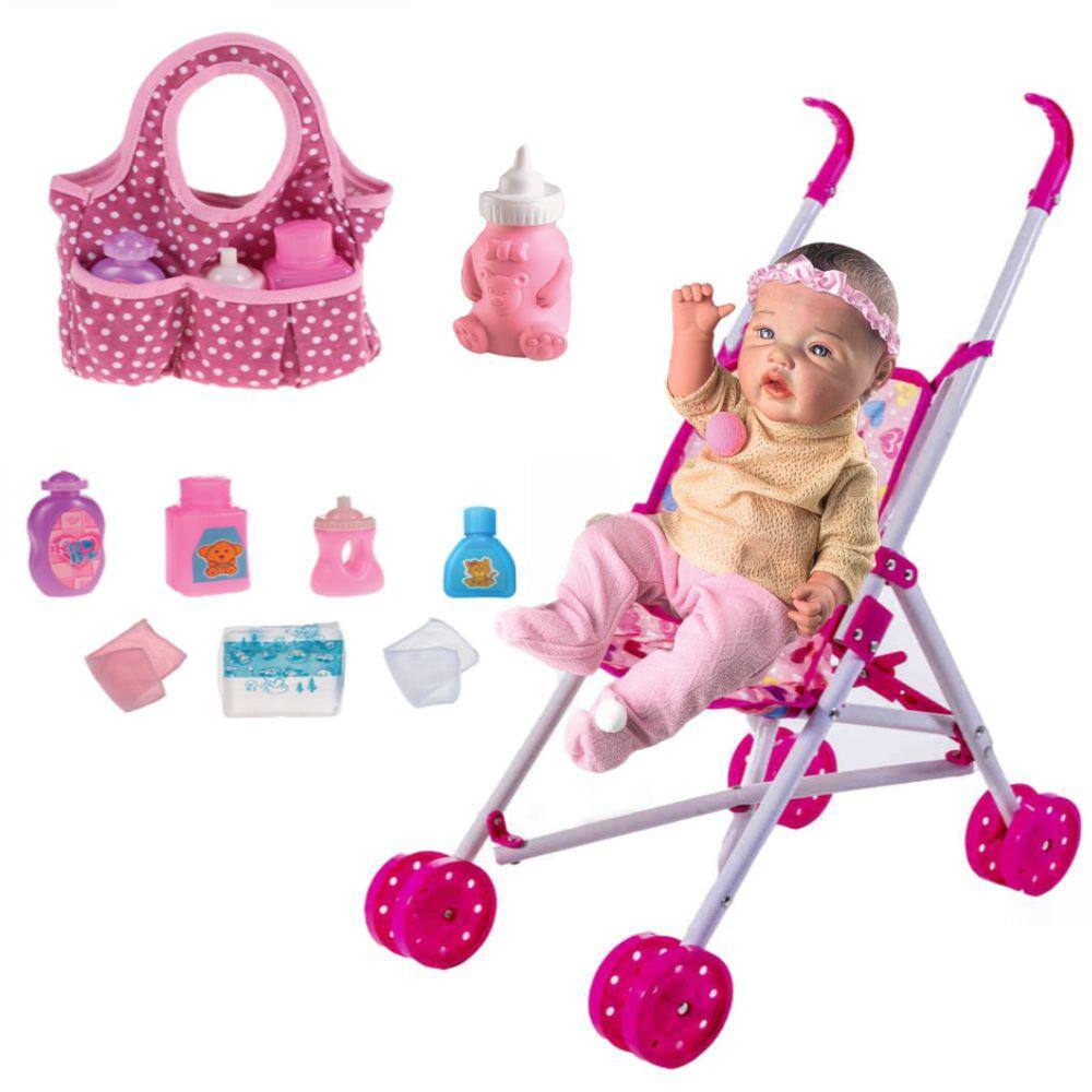 Boneca beba reborn realista princesa55cm 100 silicone brastoy