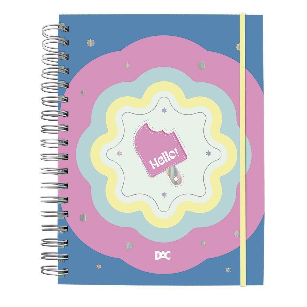 Caderno Smart Universitário Hello Picolé 80 Folhas Dac 4064