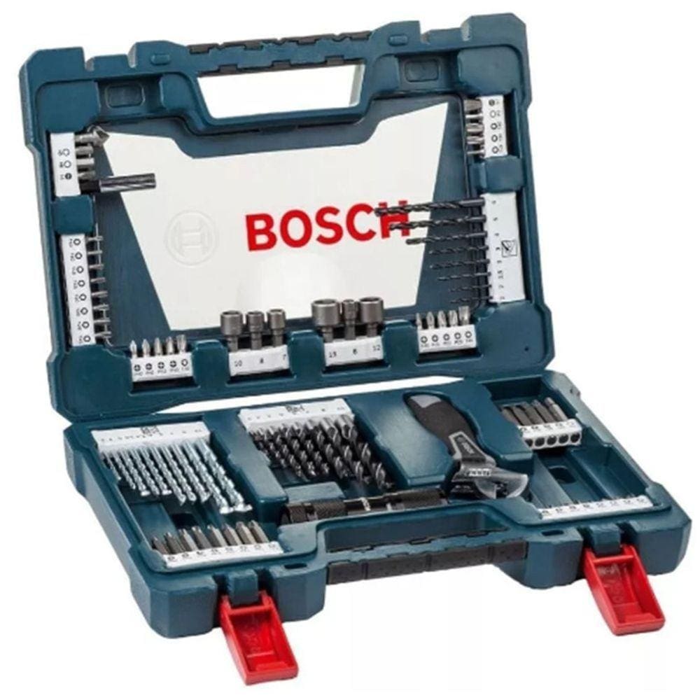 Kit Ferramenta Brocas Titânio V-Line Bosch 83 Pecas Casa