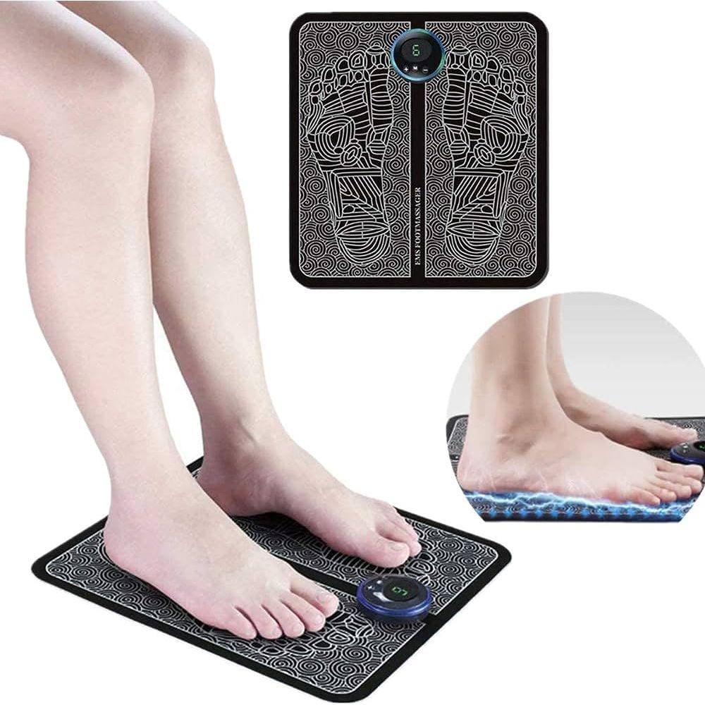 Massageador Tapete Pulso Elétrico Para Pés Pernas Ems Magnético Relaxante