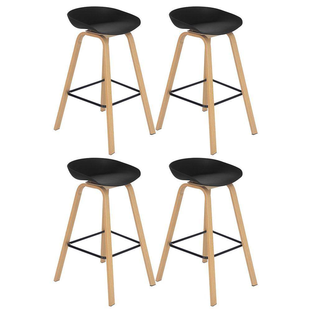 Kit 4 banquetas altas bancada cozinha Cassia BD 76 cm