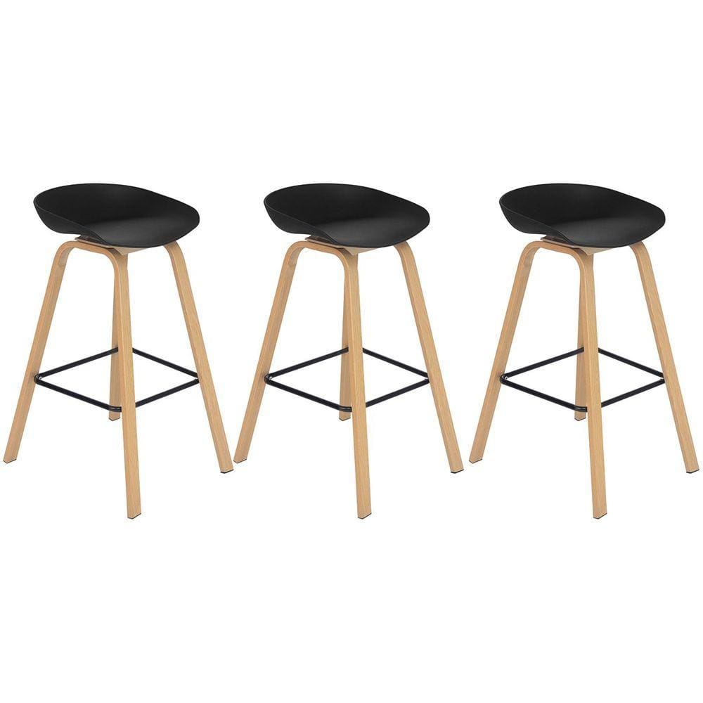 Kit 3 banquetas altas bancada cozinha Cassia BD 76 cm