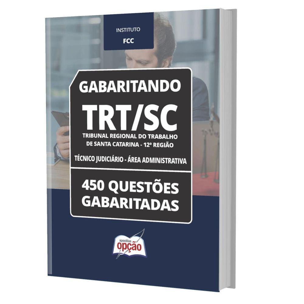 Caderno Trt Sc 2023 - Técnico Judiciário Área Administrativa