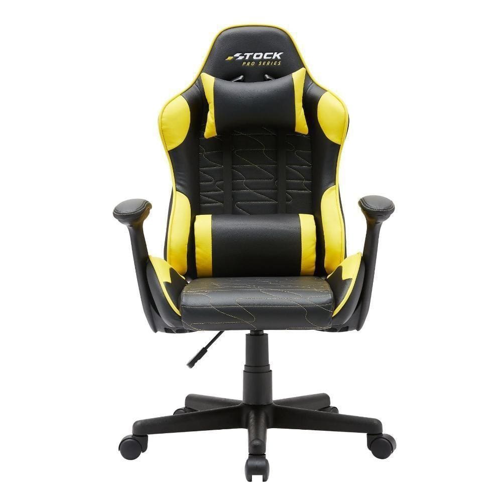 Cadeira Gamer Giratória Infantil Stock Car Blume Office Poliuretano (Pu) Preto E Amarelo