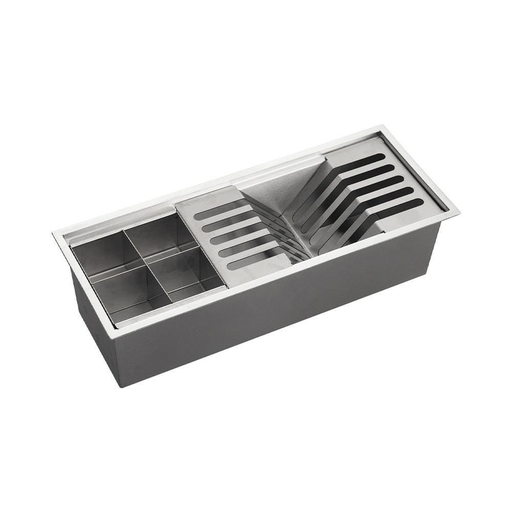 Escorredor Embutido Para Cozinha Gourmet Aço Inox 304 Waiana 45x18 cm Pingoo.casa - Prata