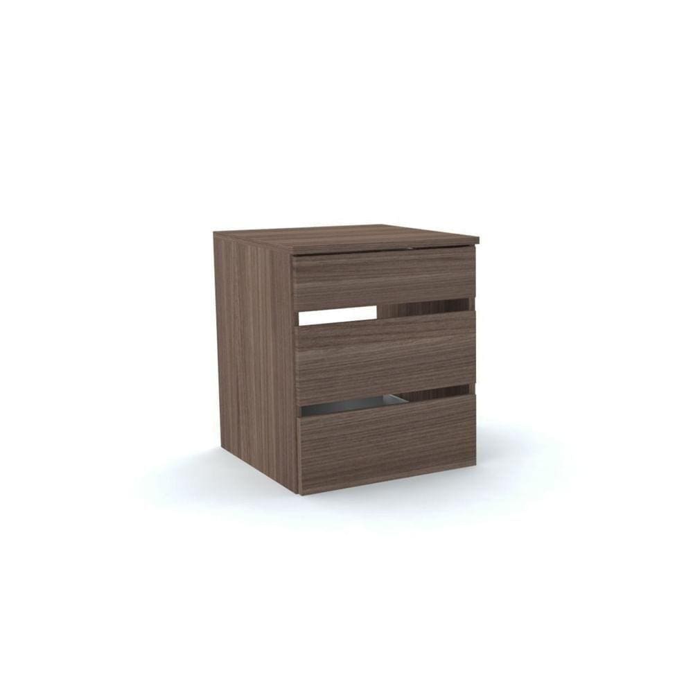 Gaveteiro Interno 3 Gavetas Com Chaves Pe50 Em Mdp Walnut