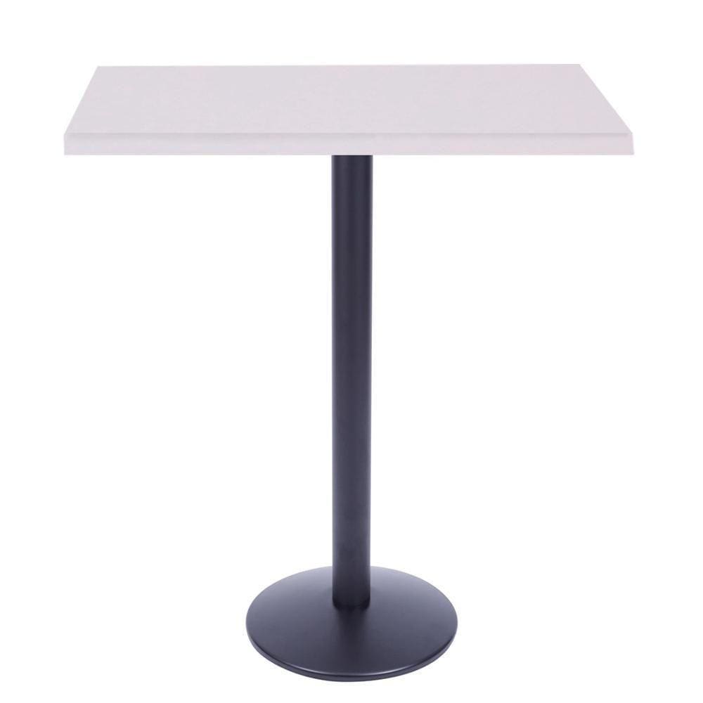 Mesa Bistrô Zeta 111,50 Cm (Altura) Com Tampo Em Mdp Quadrado 80 Cm Branco