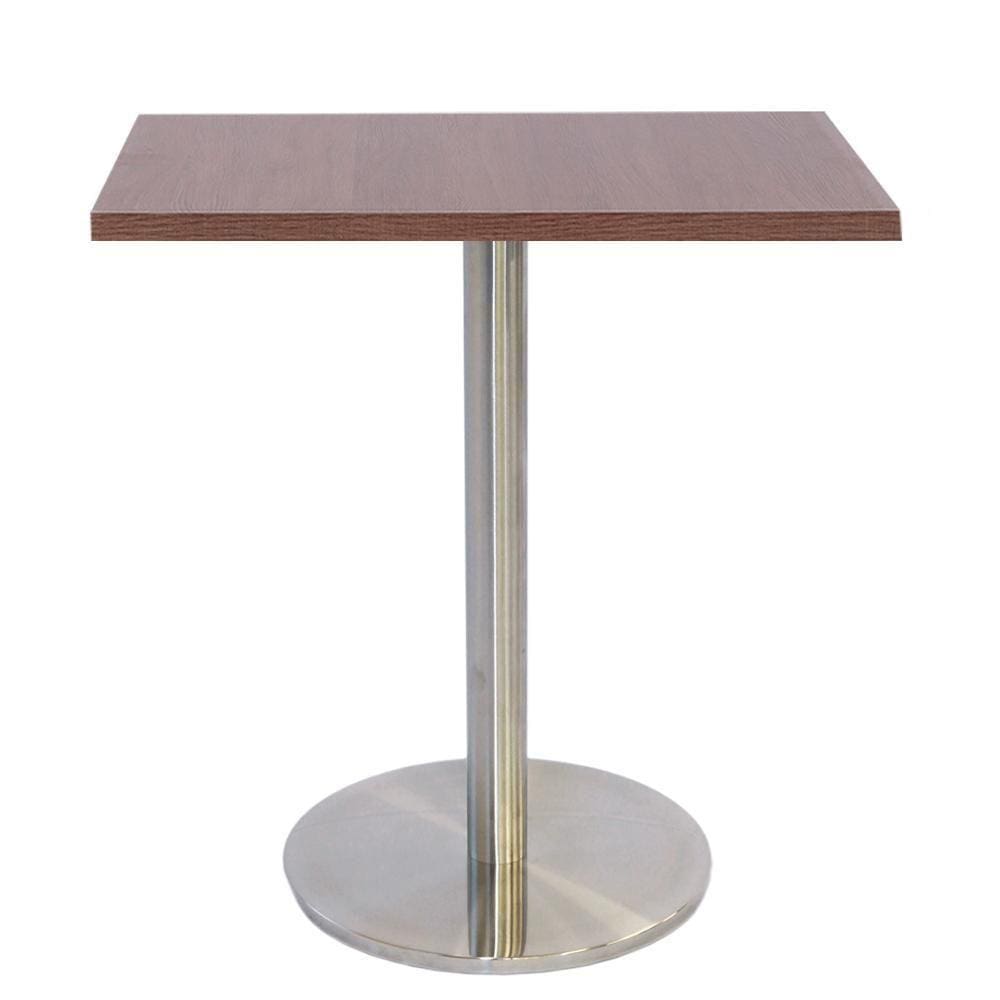 Mesa Bistrô Beta 112,50 Cm (Altura) Com Tampo Em Mdp Quadrado 60 Cm Imbuia